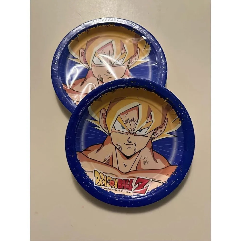 Vintage Y2K Dragonball Z 7” Dessert Party Paper Plates Design Wear Set 16 Total